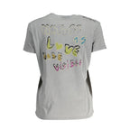 Gray Cotton Women T-Shirt