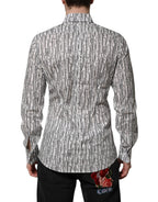 White Floral Print Casual Long Sleeves Shirt