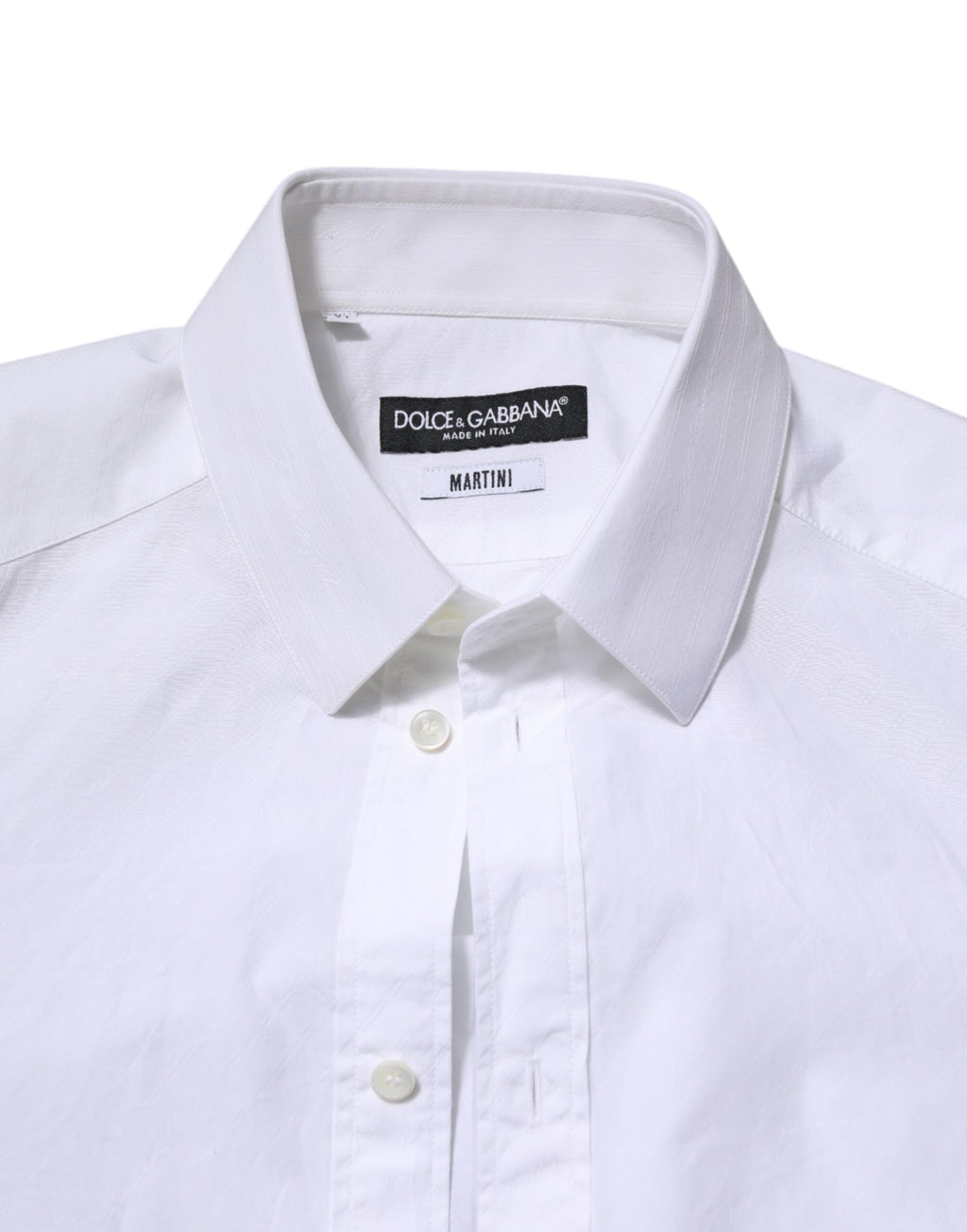 White Cotton MARTINI Long Sleeve Dress Shirt