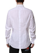 White Cotton GOLD Long Sleeves Dress Shirt
