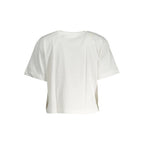 White Cotton Women T-Shirt
