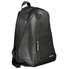 Black Polyurethane Men's Backpack