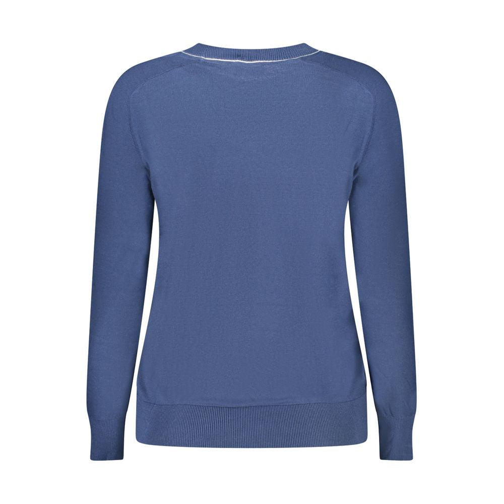 Blue Viscose Women's Sweater