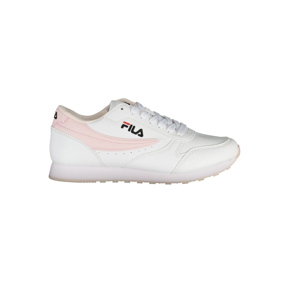 White Synthetic Women Sneaker