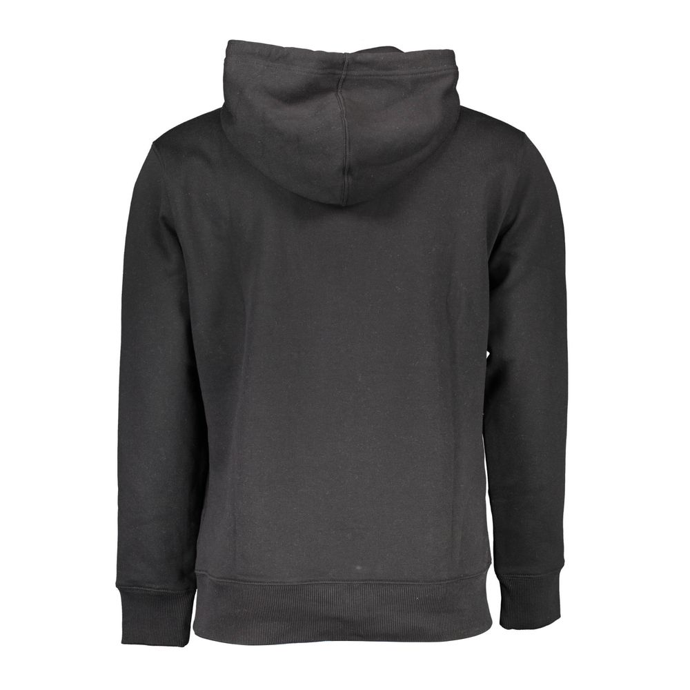 Black Cotton Men Sweatshirt