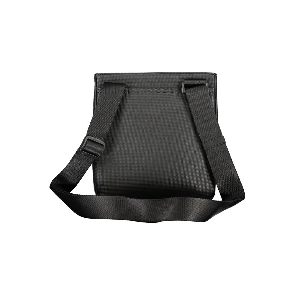 Black Polyurethane Men Shoulder Bag