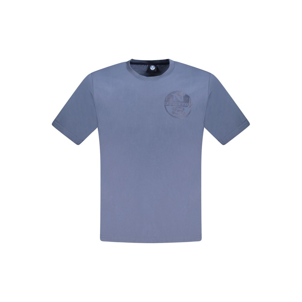 Blu Cotton Men T-Shirt