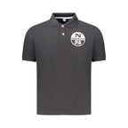 Black Cotton Men Polo