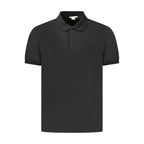 Black Cotton Men Polo