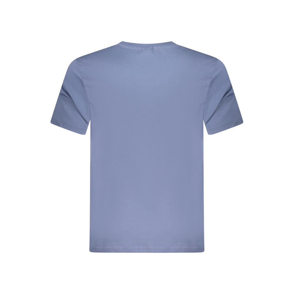 Blue Cotton Men's T-Shirt