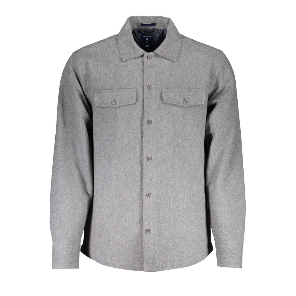Grigio Cotton Men Shirt