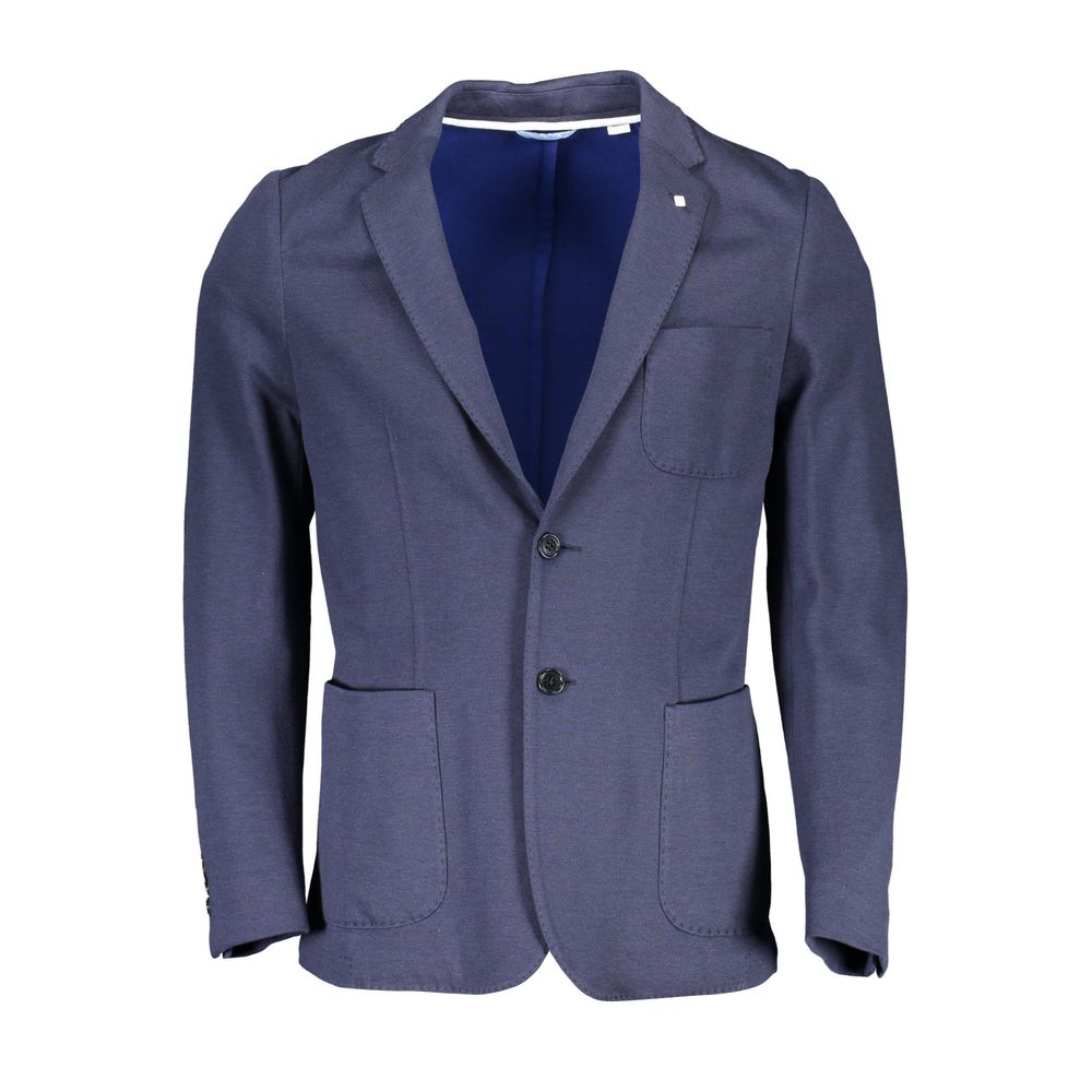 Blue Cotton Men's Jacket
