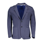 Blue Cotton Men's Jacket