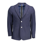 Blu Polyester Men's Jacket