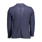 Blu Polyester Men's Jacket