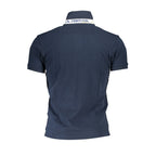 Blue Cotton Men's Polo Shirt