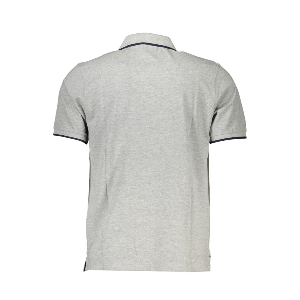 Grigio Cotton Men Polo Shirt