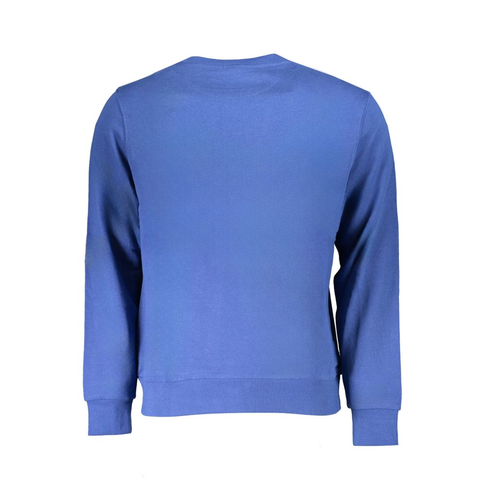 Blue Cotton Men Sweatshirt