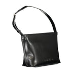 Black Polyester Women Shoulder Bag
