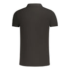 Black Cotton Men Polo