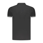 Black Cotton Men Polo