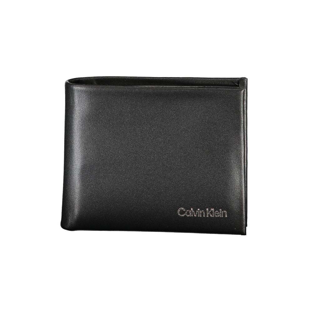 Black Polyurethane Men Wallet