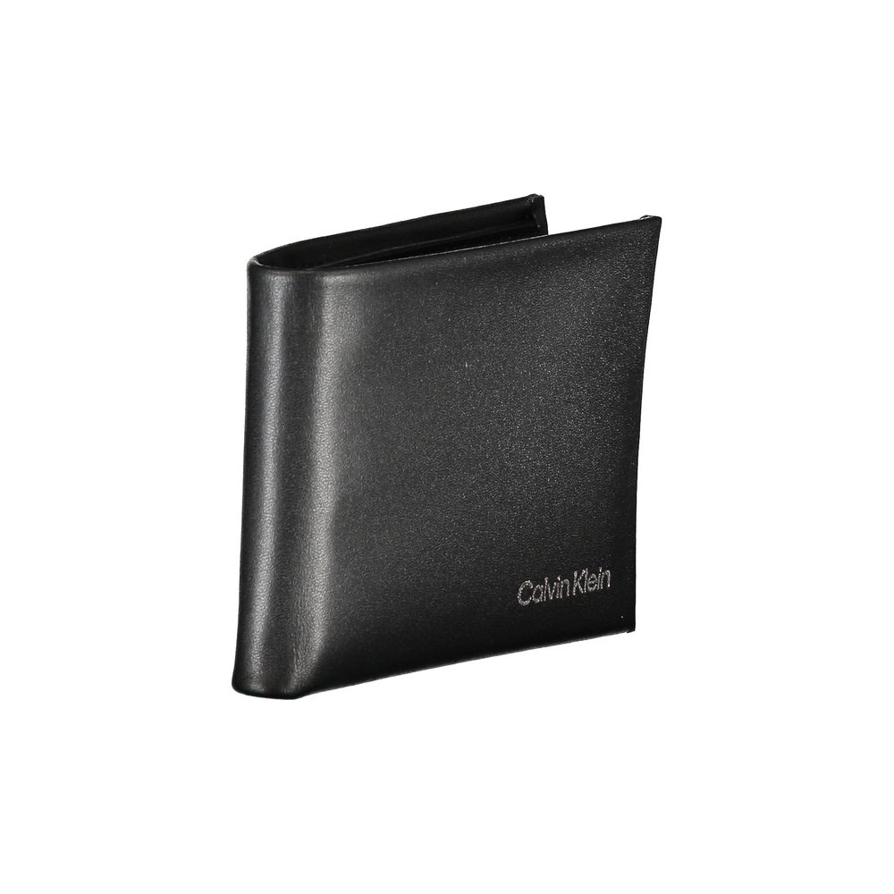 Black Polyurethane Men Wallet