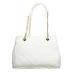Bianco Polyurethane Women Shoulder Bag