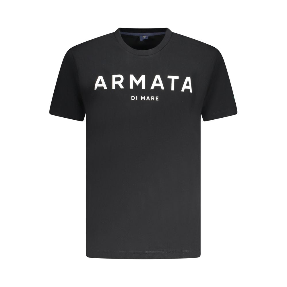 Black Cotton Men's T-Shirt