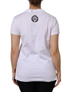 White Cotton Short Sleeve V-Neck Top T-shirt