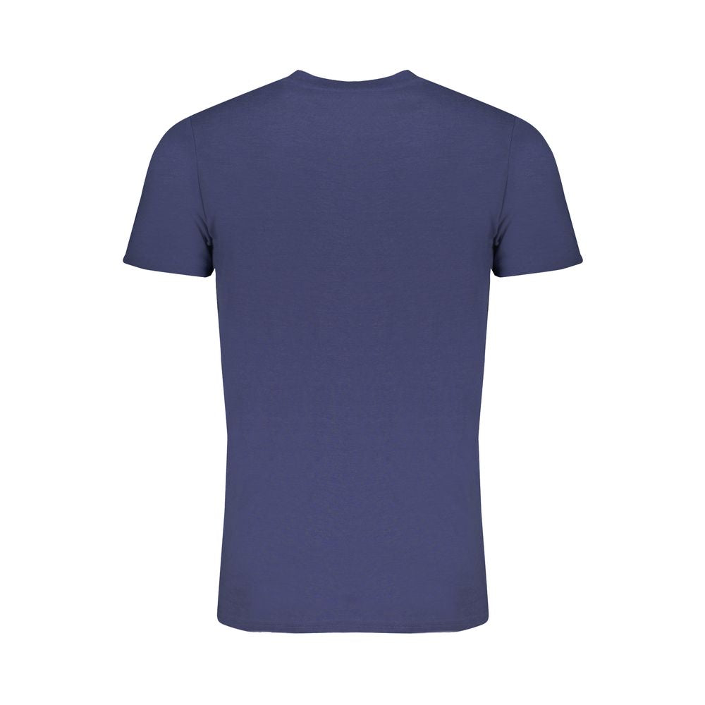 Blue Cotton Men T-Shirt