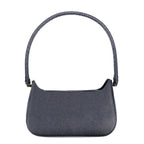 Blue Polyurethane Women Handbag