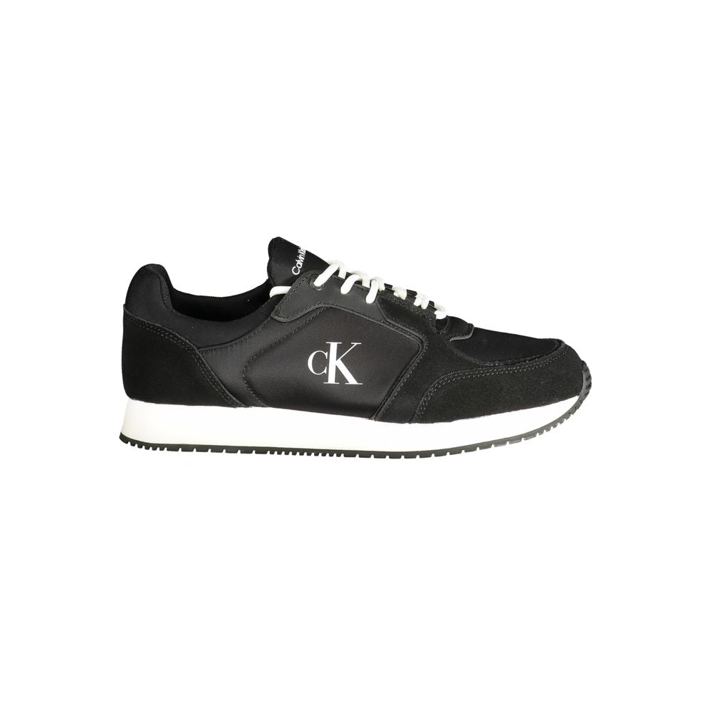 Black Polyurethane Men's Sneaker