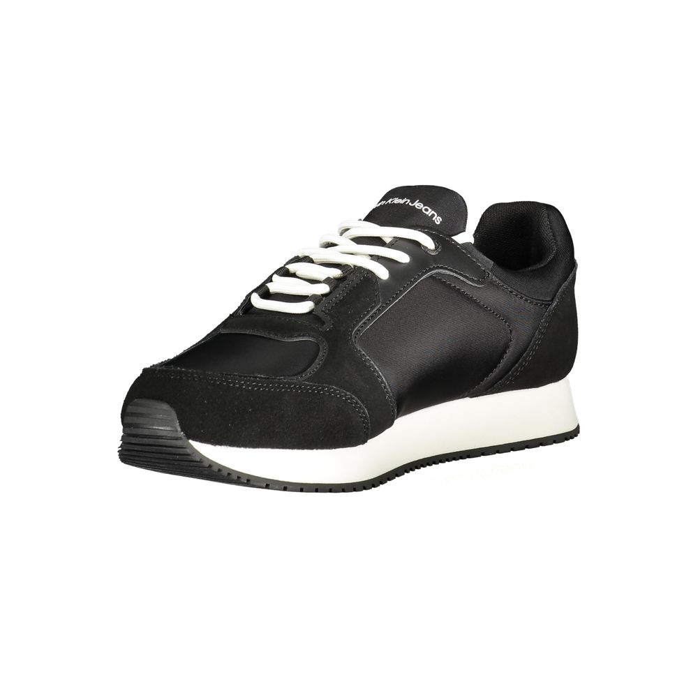 Black Polyurethane Men's Sneaker