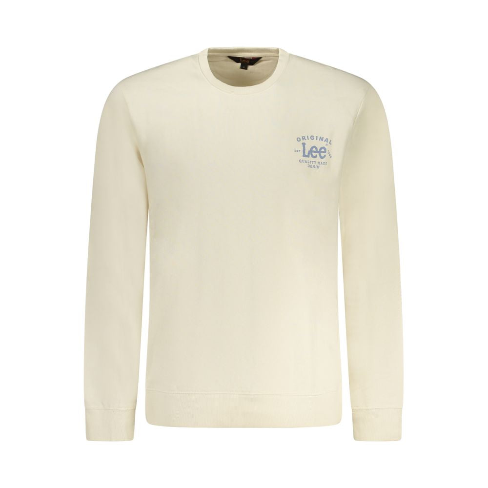 Beige Cotton Men Sweatshirt