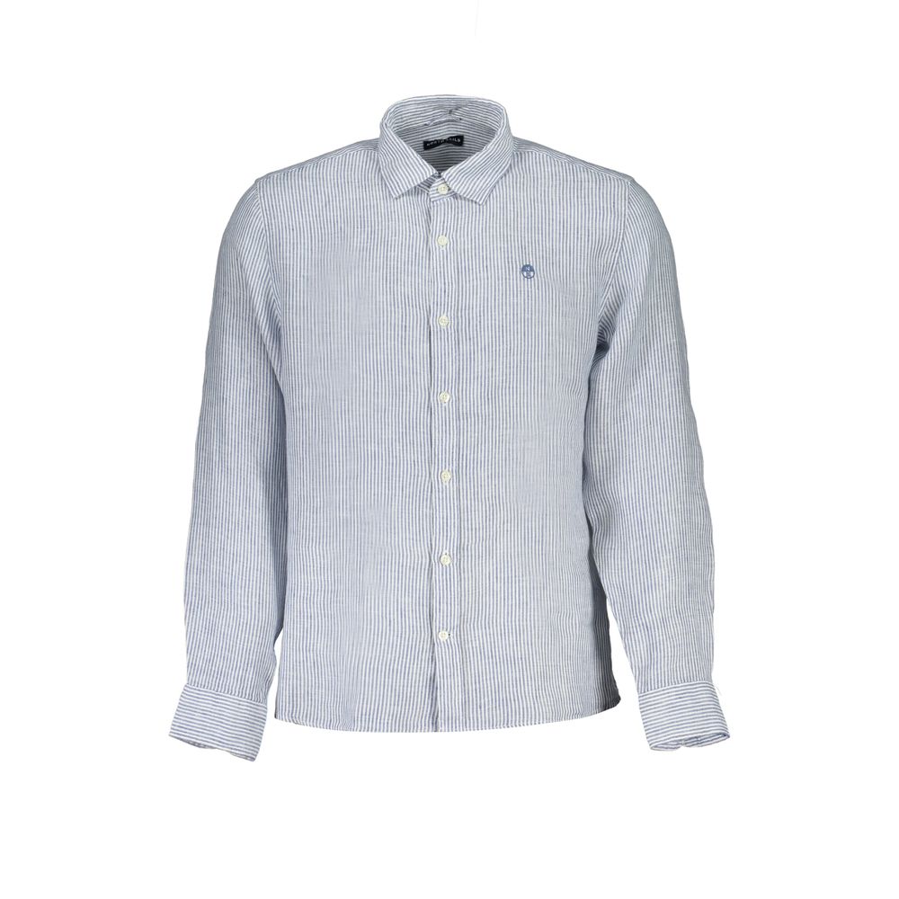 Blue Linen Men Shirt