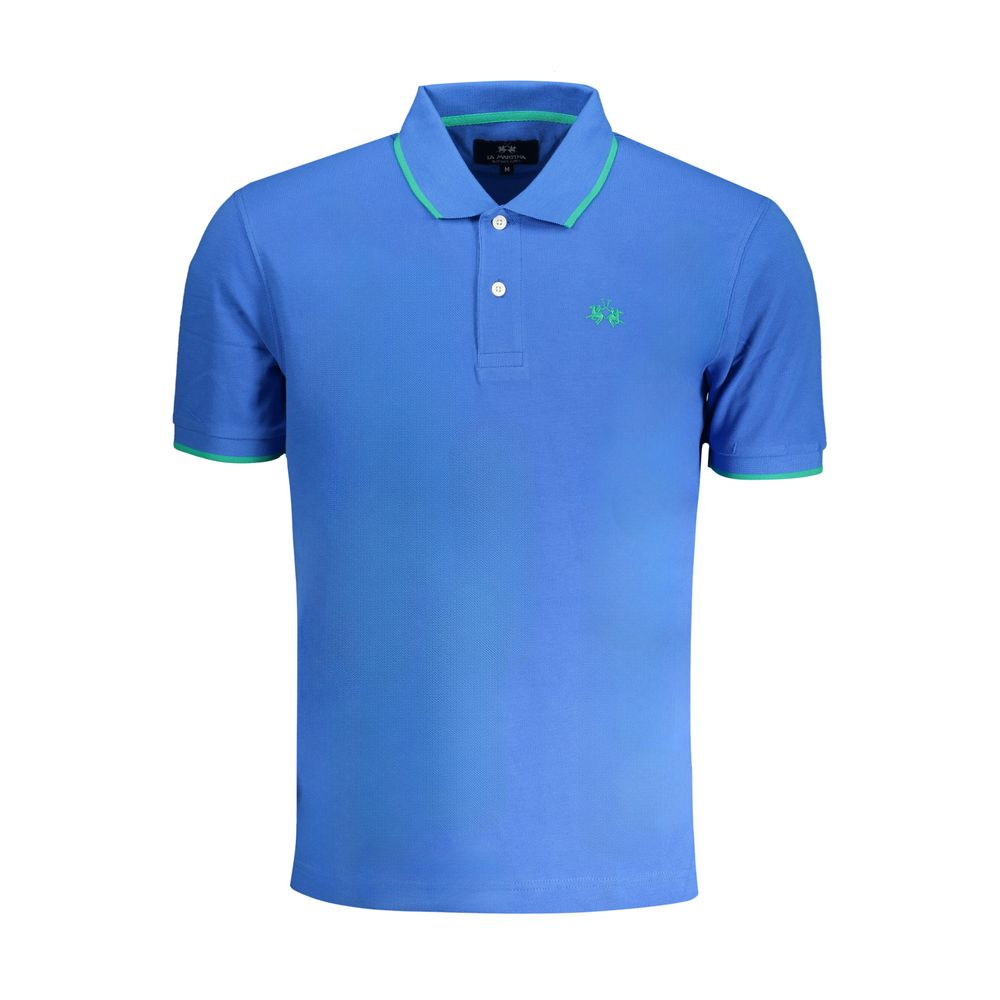 Blu Cotton Mens Polo Shirt