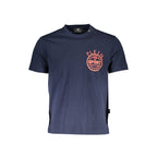 Blue Cotton Men T-Shirt