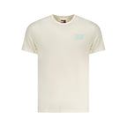 Beige Cotton Men T-Shirt