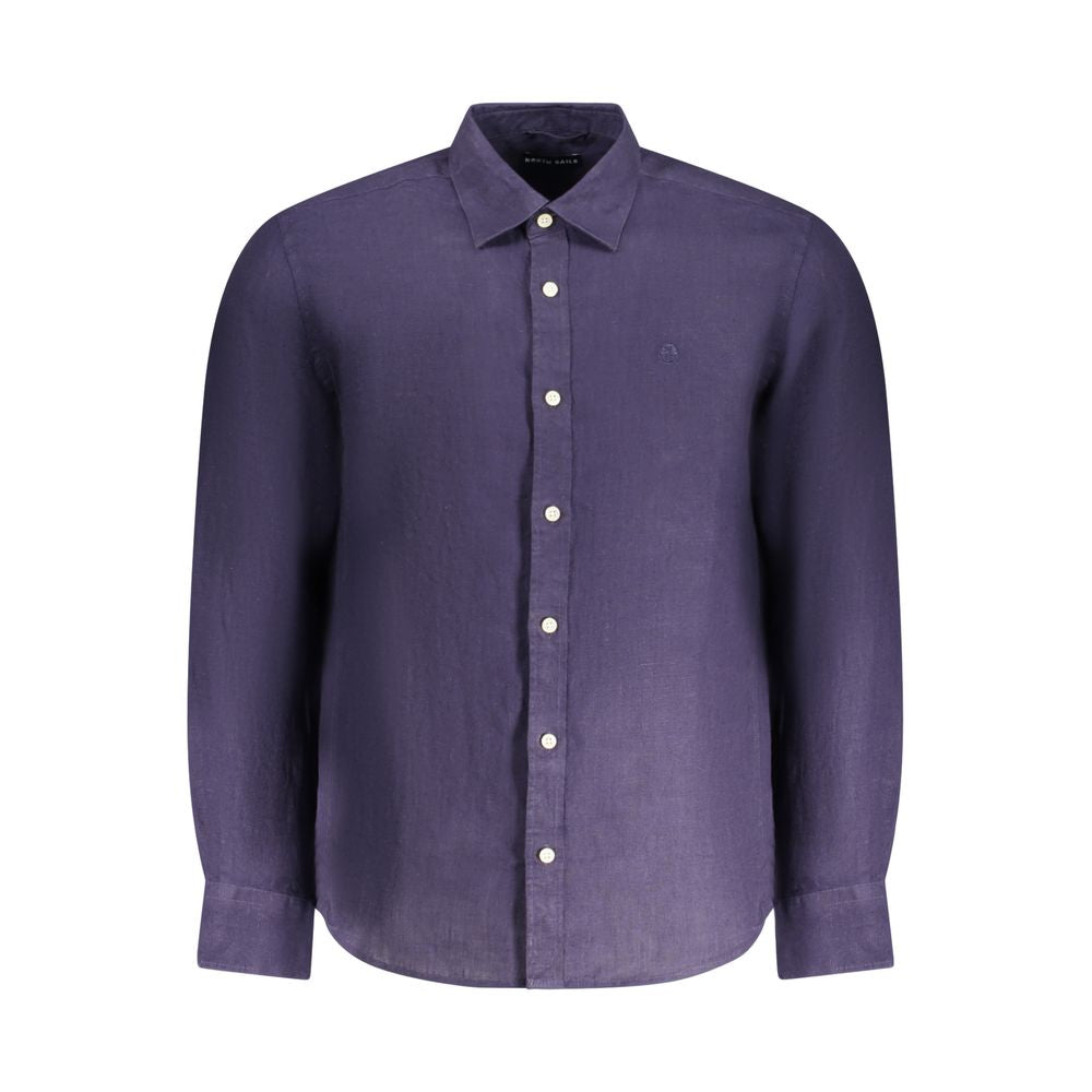 Blu Linen Men Shirt