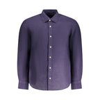 Blu Linen Men Shirt