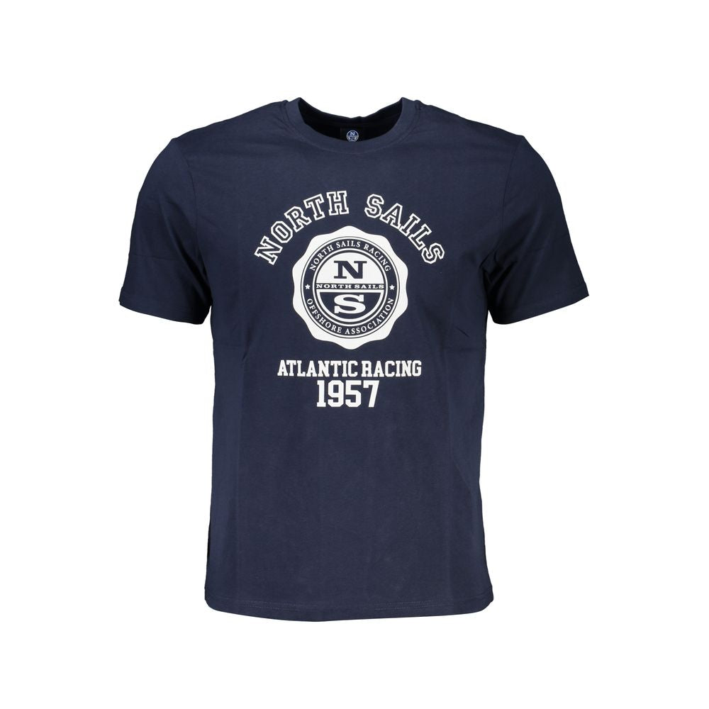 Blue Cotton Men's T-Shirt