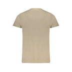 Beige Cotton Men T-Shirt