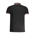 Black Cotton Men Polo Shirt