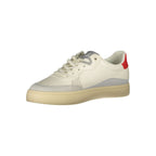 White Polyurethane Men Sneaker
