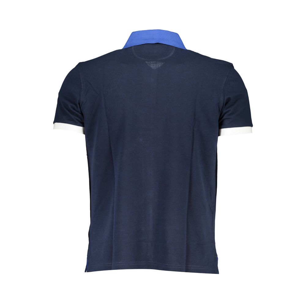 Blue Cotton Men's Polo Shirt