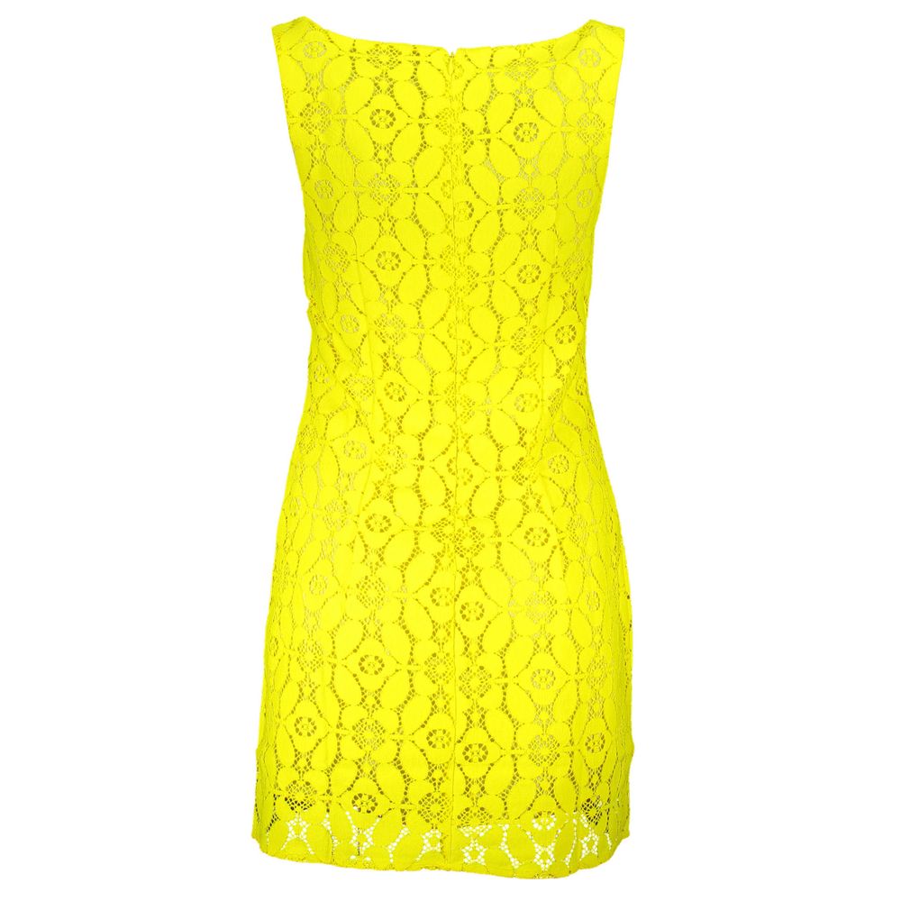 Yellow Polyester Women Dress