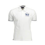 White Cotton Men Polo Shirt