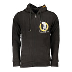 Black Cotton Men's Hooded Sweatshirt
