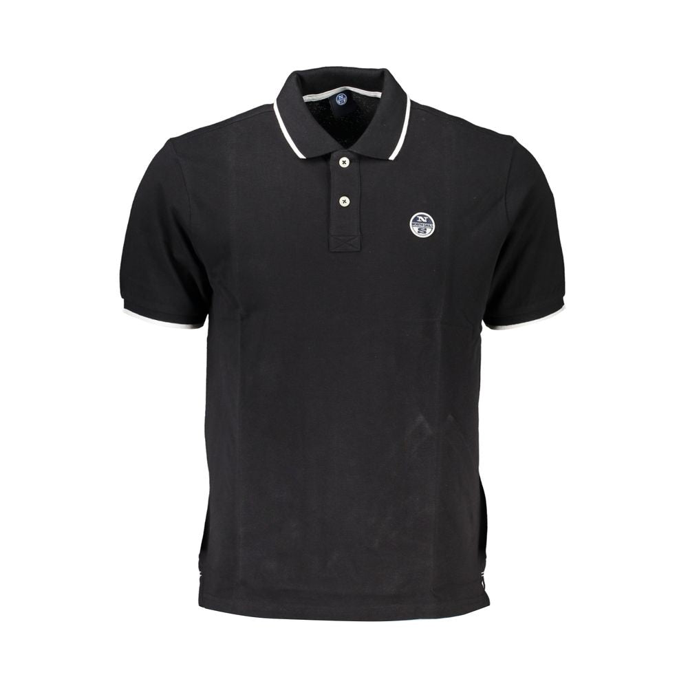 Black Cotton Men's Polo Shirt